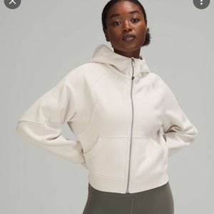 Lululemon oversized full zip scuba white opal NWT